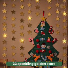 33 sparkling golden stars