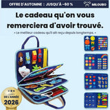 Coffret Éveil bleu, le livre de plus de 30 activités ouvert en éventail : le cadeau qu'on vous remerciera d'avoir trouvé