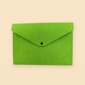Pochette de rangement Miloubo en feutrine verte