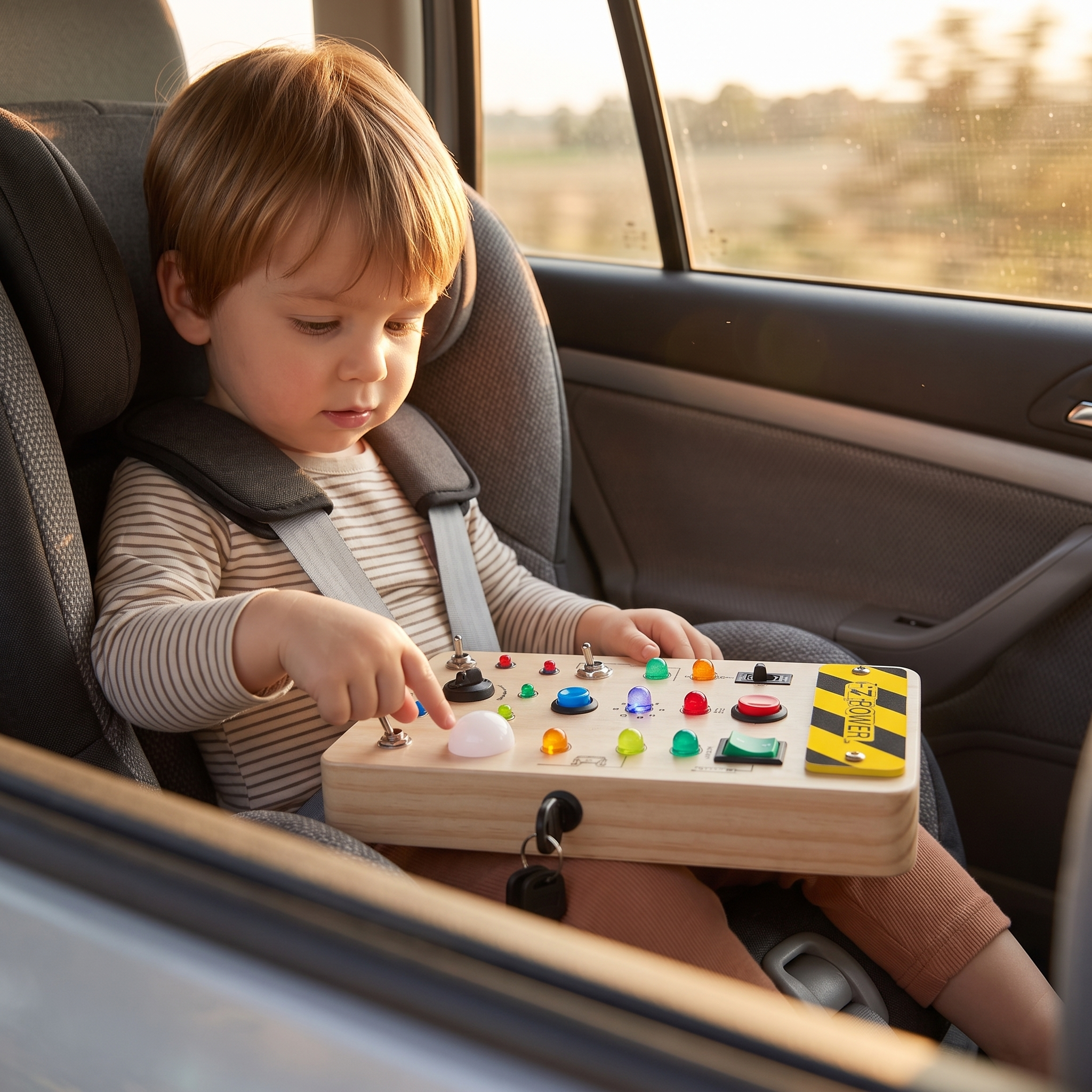 Planche sensorielle Miloubo utilisée en voiture