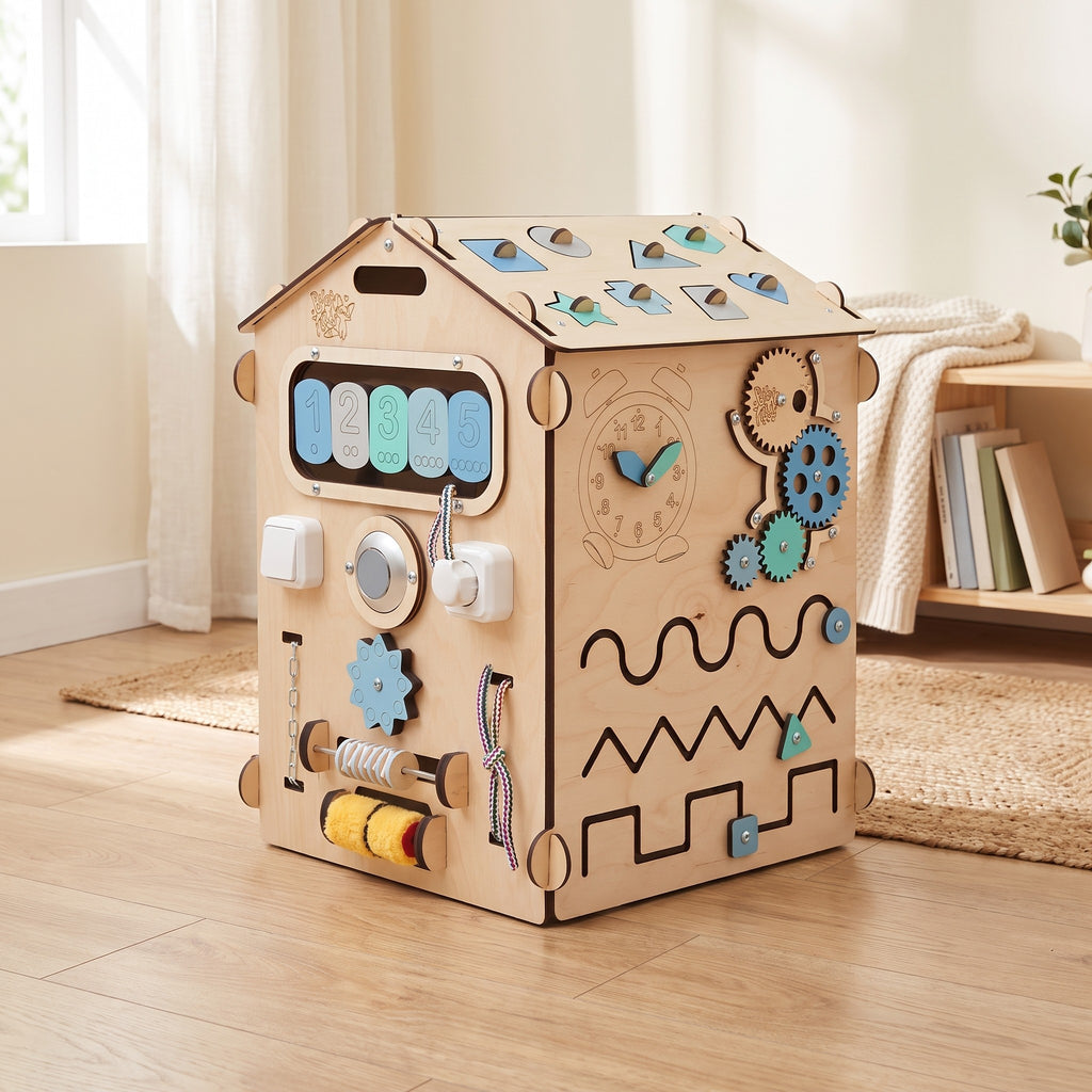 Maisonnette éducative Miloubo dans une chambre d'enfant