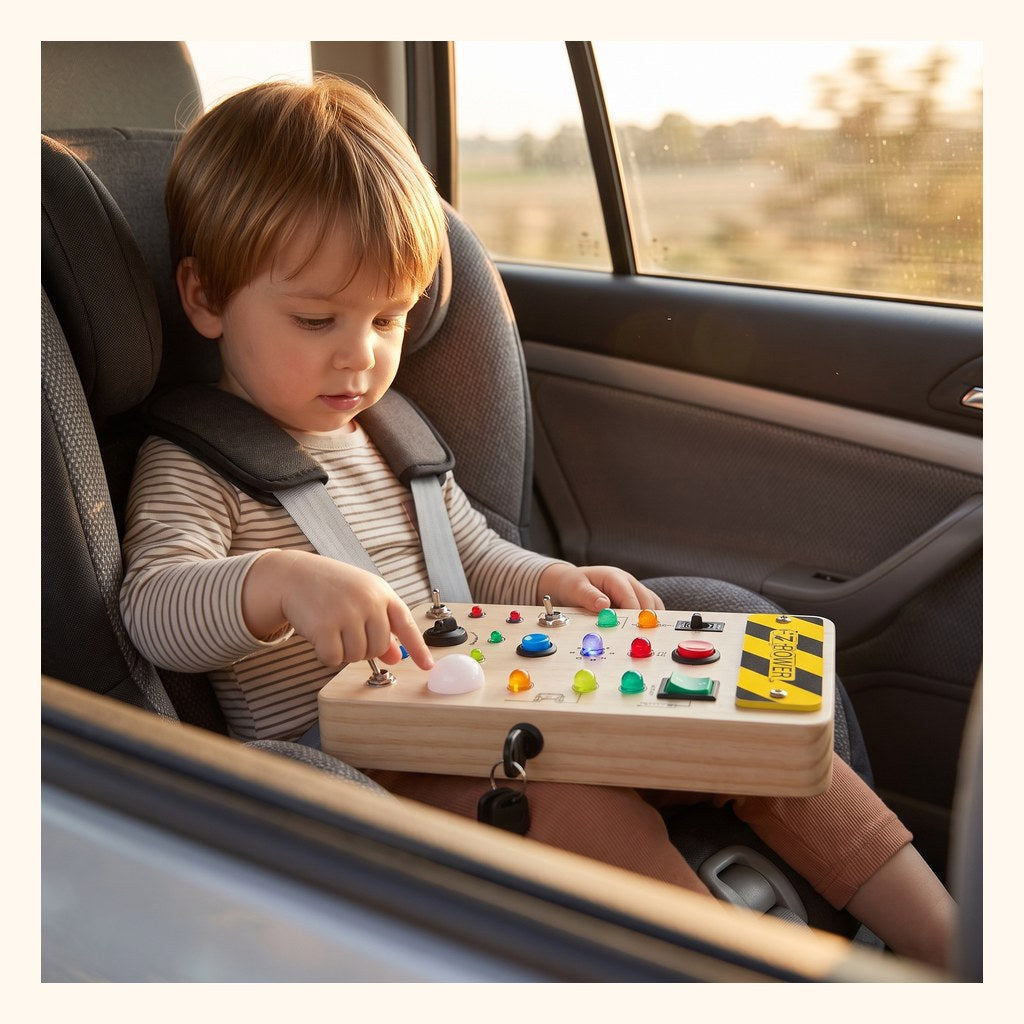 Planche sensorielle Miloubo utilisée en voiture