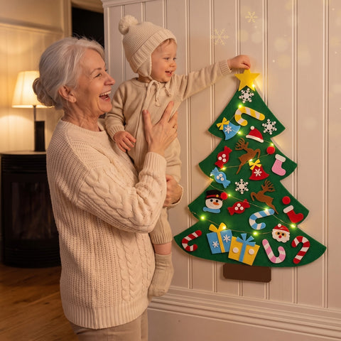 Sapin de Noël Montessori en feutrine Miloubo™